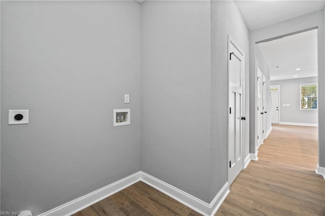 hall featuring wood-type flooring