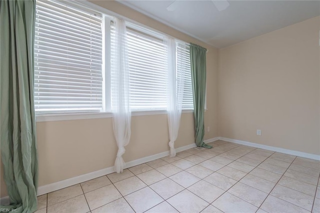 view of tiled empty room