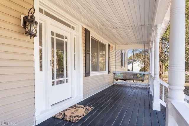 view of wooden deck