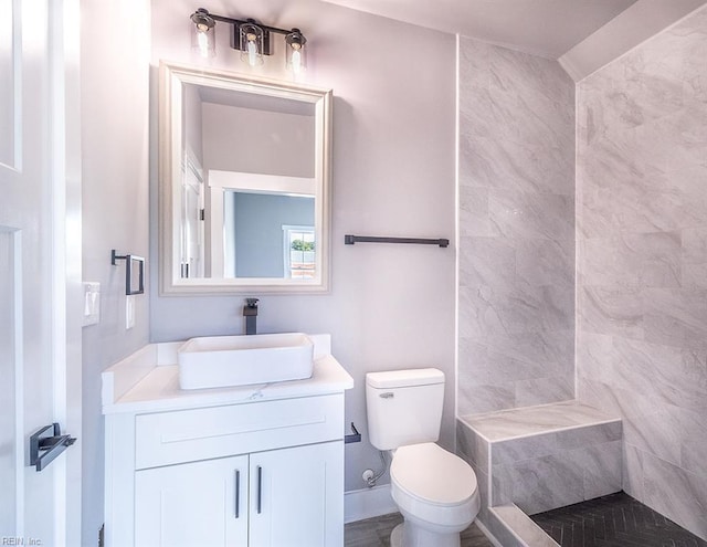 1825 Broadstreet Rd, Hampton, VA 23666 - full bathroom with toilet, vanity, and tiled shower