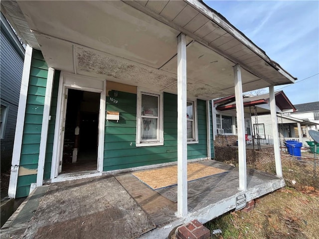 view of patio featuring covered porch