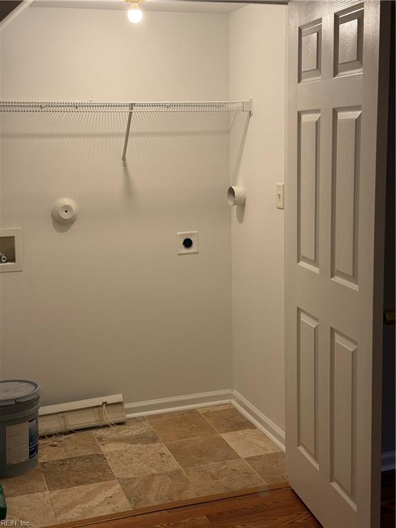 laundry area featuring washer hookup and electric dryer hookup