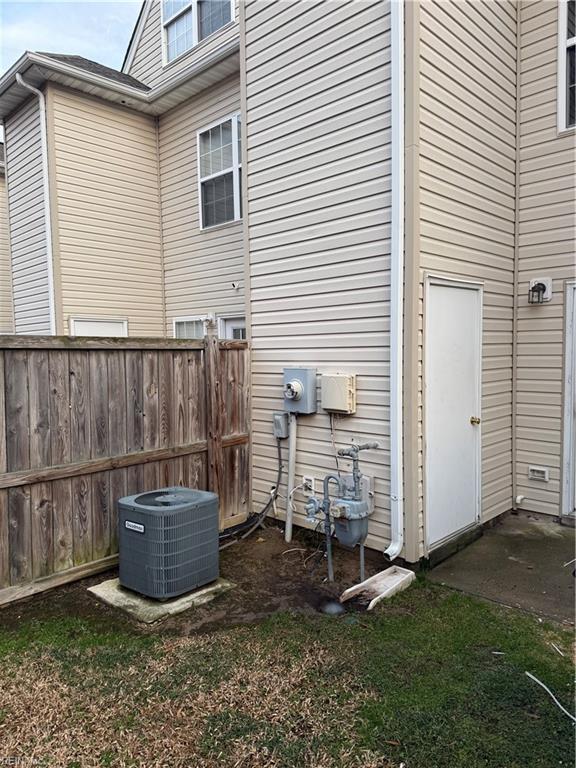 view of property exterior featuring central AC unit