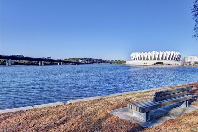 view of water feature