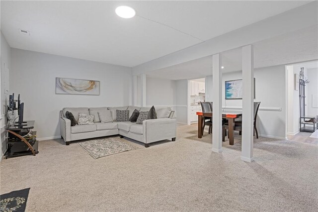 3613 Wetherington Dr Unit 103, Virginia Beach, VA 23453 - living room with light carpet