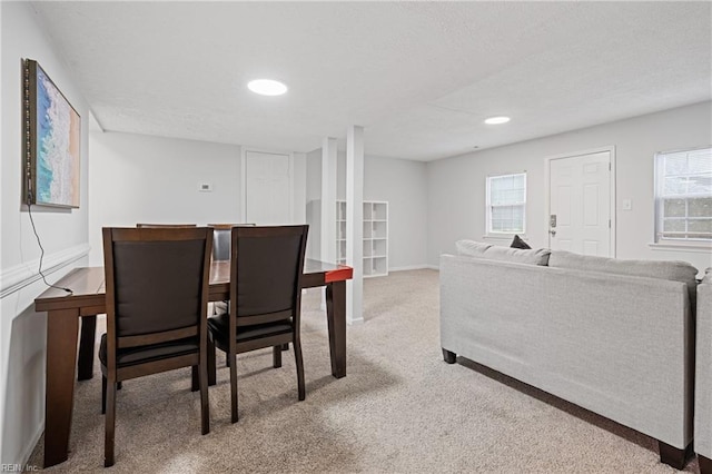 3613 Wetherington Dr Unit 103, Virginia Beach, VA 23453 - dining area featuring light carpet and a wealth of natural light