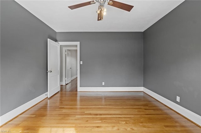 interior space featuring light hardwood / wood-style floors and ceiling fan