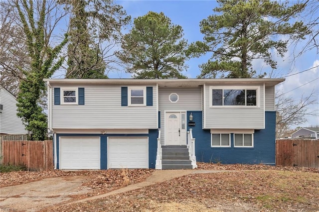 split foyer home with a garage