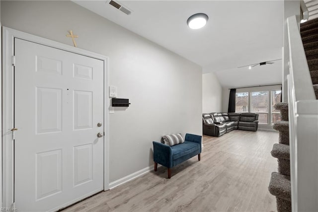 foyer featuring hardwood / wood-style floors