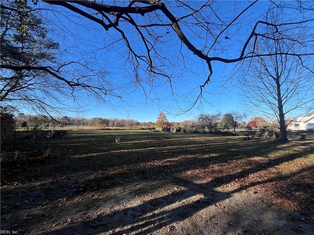 view of road featuring a rural view