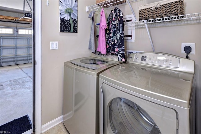 laundry room featuring independent washer and dryer