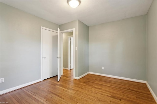 empty room featuring light hardwood / wood-style floors