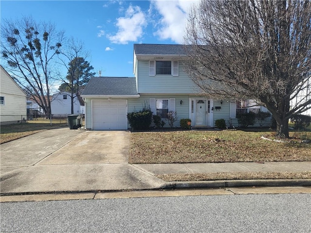 front of property featuring a garage