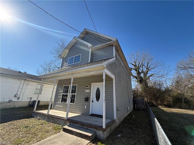 view of front of house with a porch