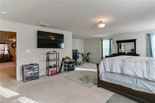 view of carpeted bedroom