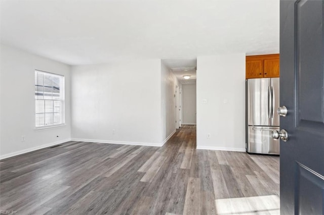 interior space with light hardwood / wood-style floors