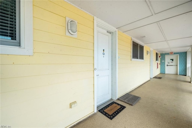 view of doorway to property