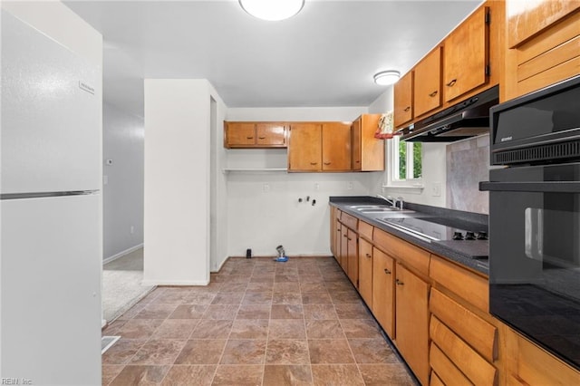 kitchen featuring black appliances