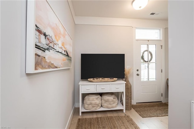 entryway featuring light hardwood / wood-style flooring