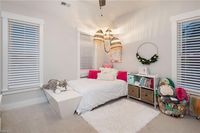 view of carpeted bedroom