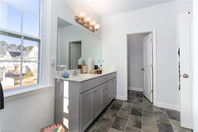 bathroom featuring vanity