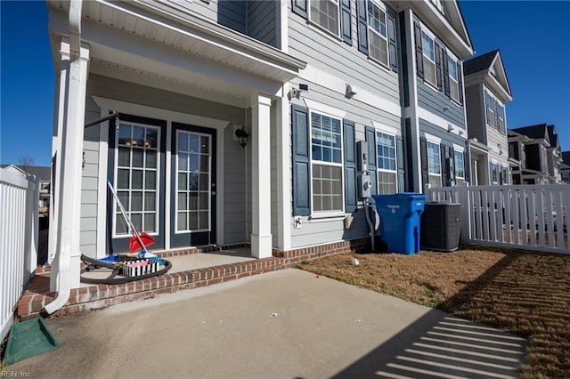 property entrance with cooling unit