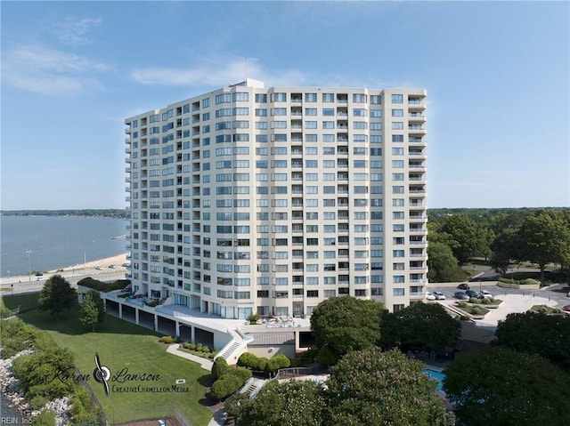 view of property featuring a water view