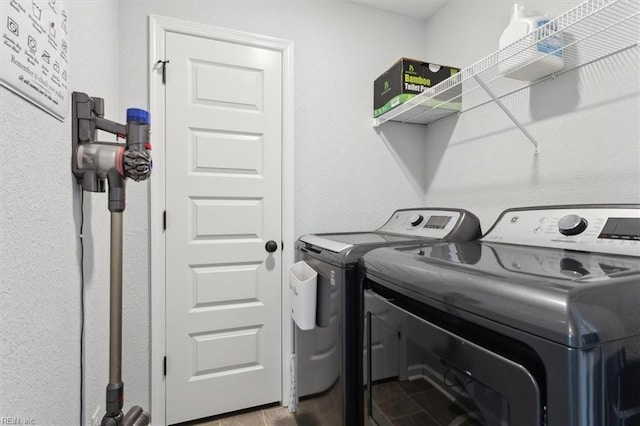 laundry room featuring washer and dryer