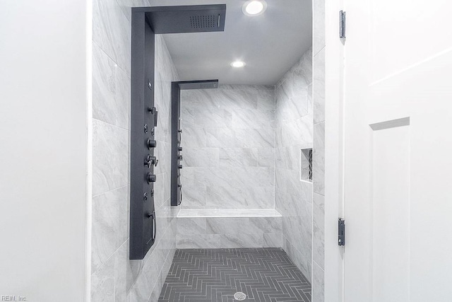 1829 Broadstreet Rd, Hampton, VA 23666 - bathroom with a tile shower and recessed lighting
