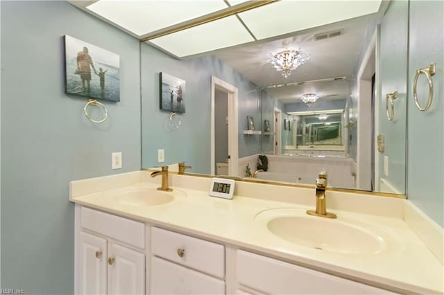 bathroom with vanity