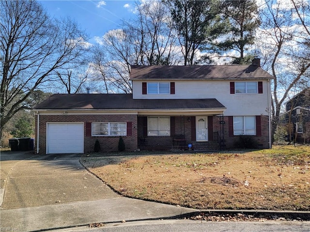 front of property featuring a garage