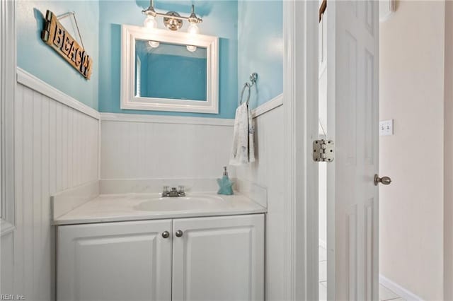 bathroom featuring vanity