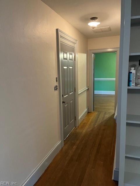 entryway featuring dark hardwood / wood-style flooring