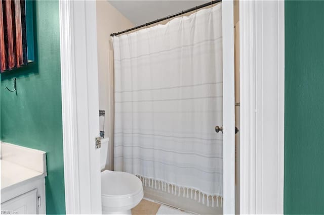 bathroom featuring vanity and walk in shower