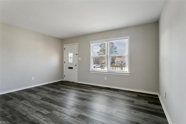 interior space featuring dark hardwood / wood-style flooring