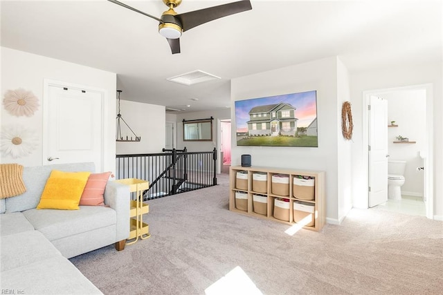 view of carpeted living room