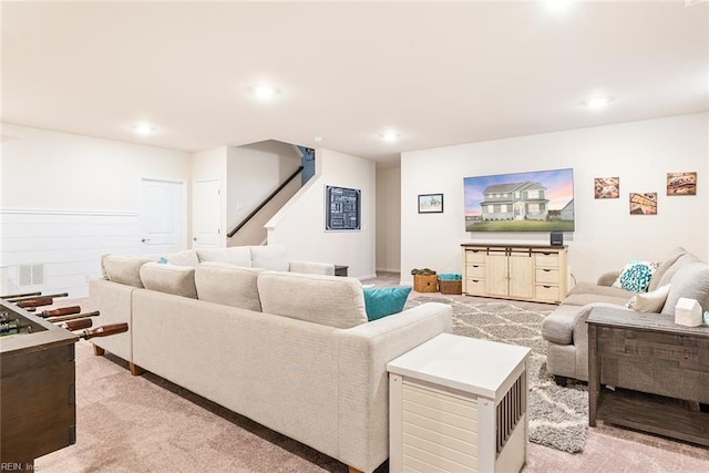 view of carpeted living room