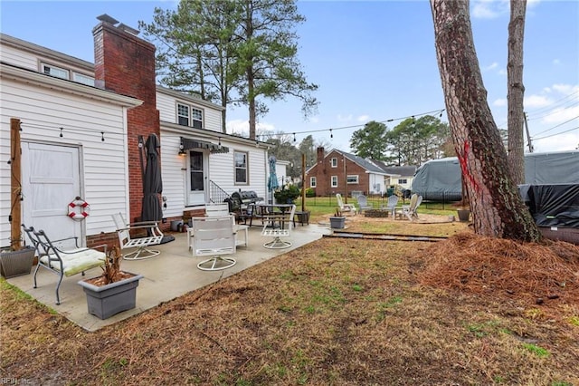 view of yard with a patio area