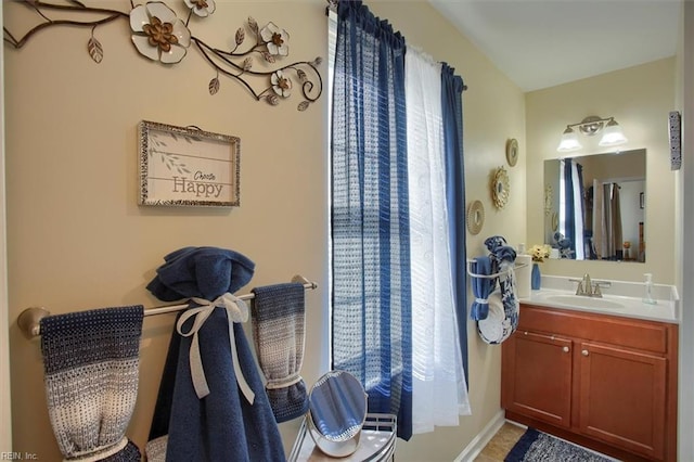 bathroom with vanity