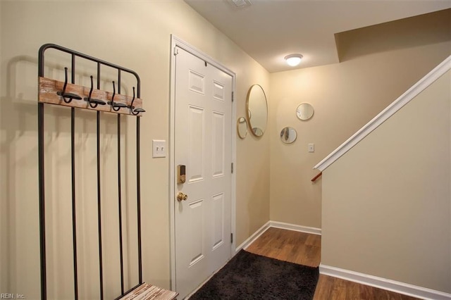 interior space featuring dark hardwood / wood-style floors