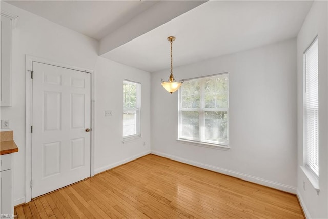 interior space featuring light wood-type flooring