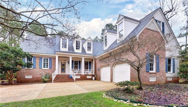 cape cod house with a porch