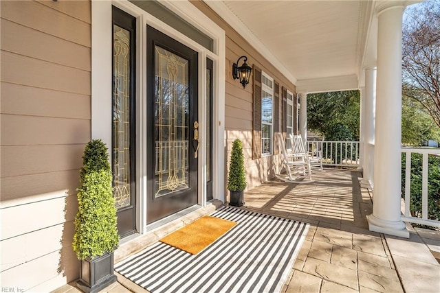 view of doorway to property