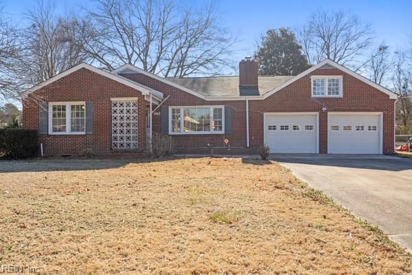 view of front facade with a garage