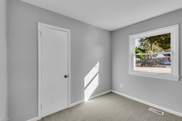 view of carpeted empty room