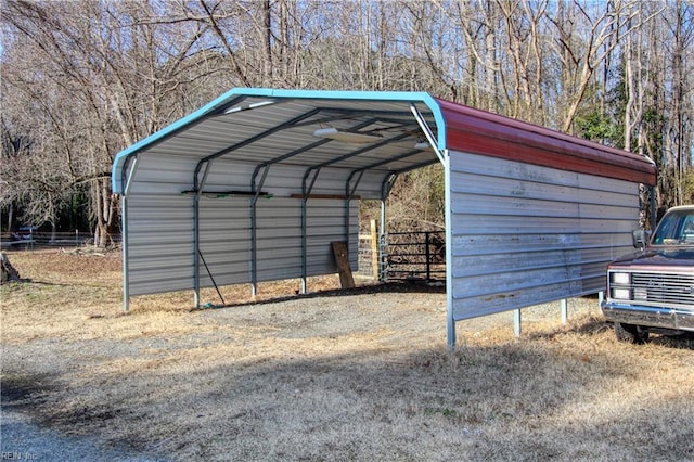 view of outdoor structure featuring a carport