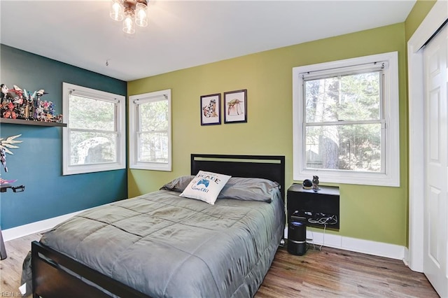 bedroom featuring hardwood / wood-style floors