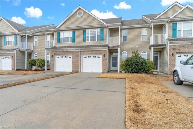 view of property featuring a garage