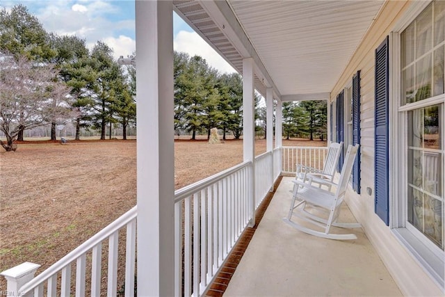 balcony with covered porch