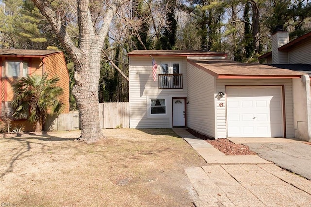 front facade featuring a garage